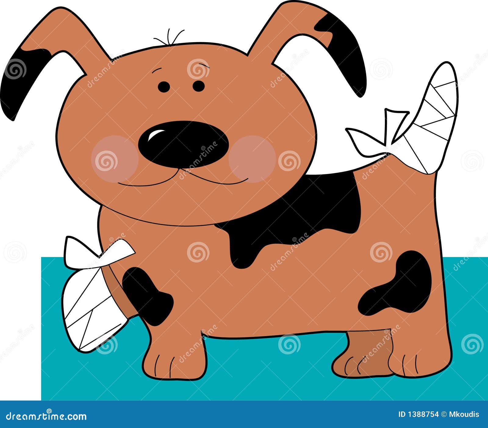 A Set Of Bandages On The Face. Vector Illustration