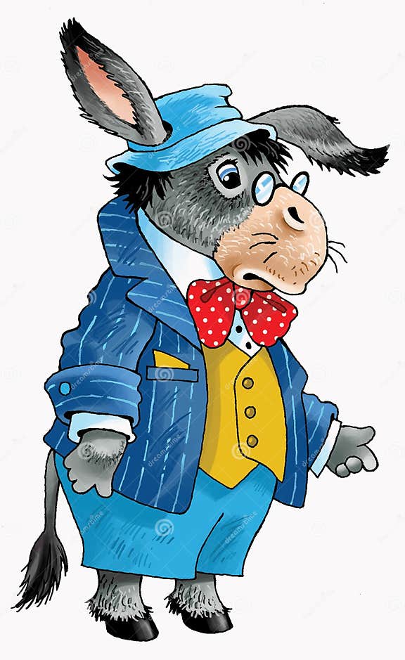 Donkey Fairy Tale Character Toy Drawing Decorative Pet of Children