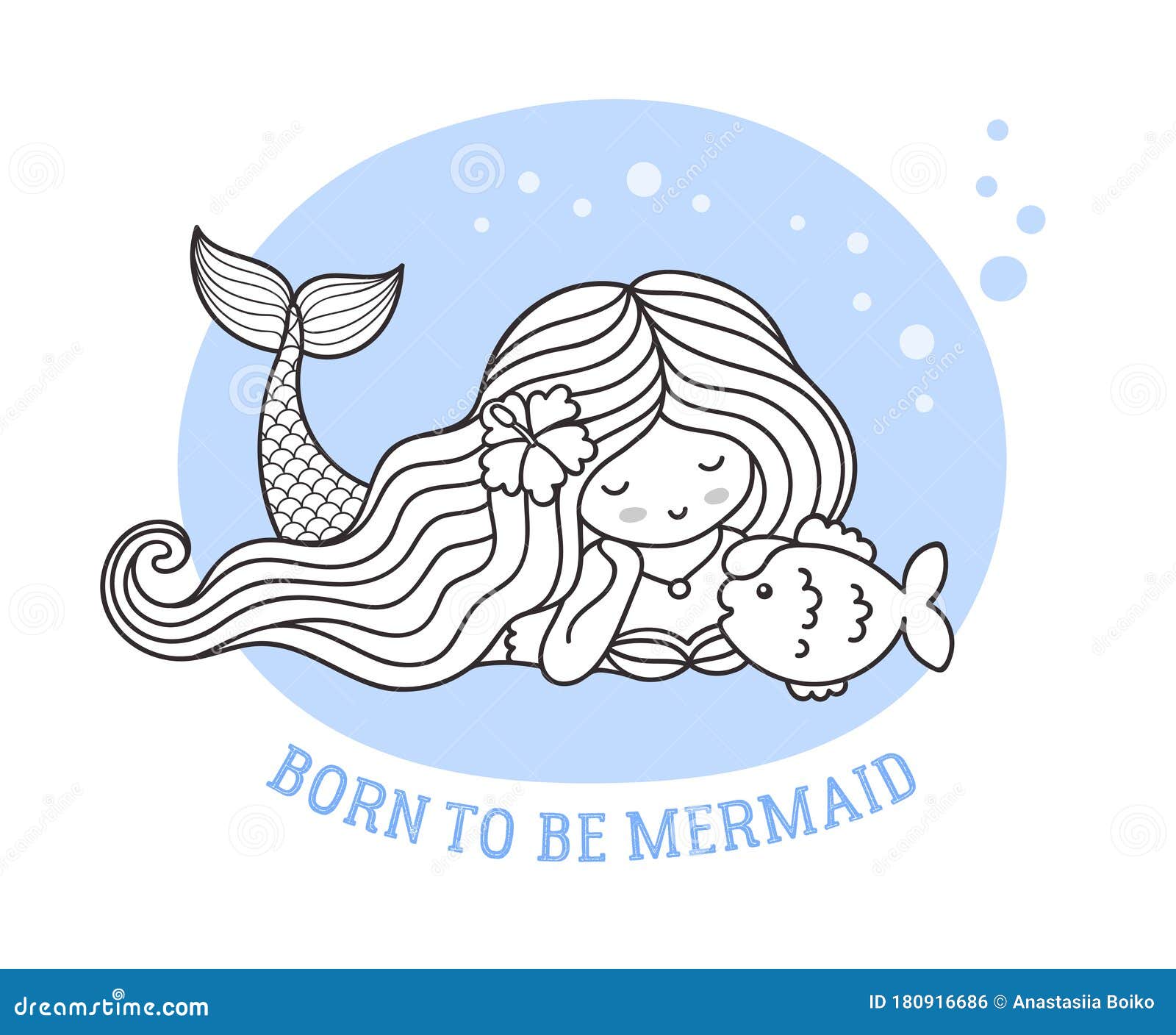 Little Dreamy Mermaid with Fish. Friendship. Born To Be Mermaid Quote. Cute Cartoon Character Stock Vector - Illustration of phrase, round: 180916686 Little Dreamy Mermaid with Fish. Friendship. Born To Be Mermaid Quote. Cute Cartoon Character Stock Vector - Illustration of phrase, round: 180916686