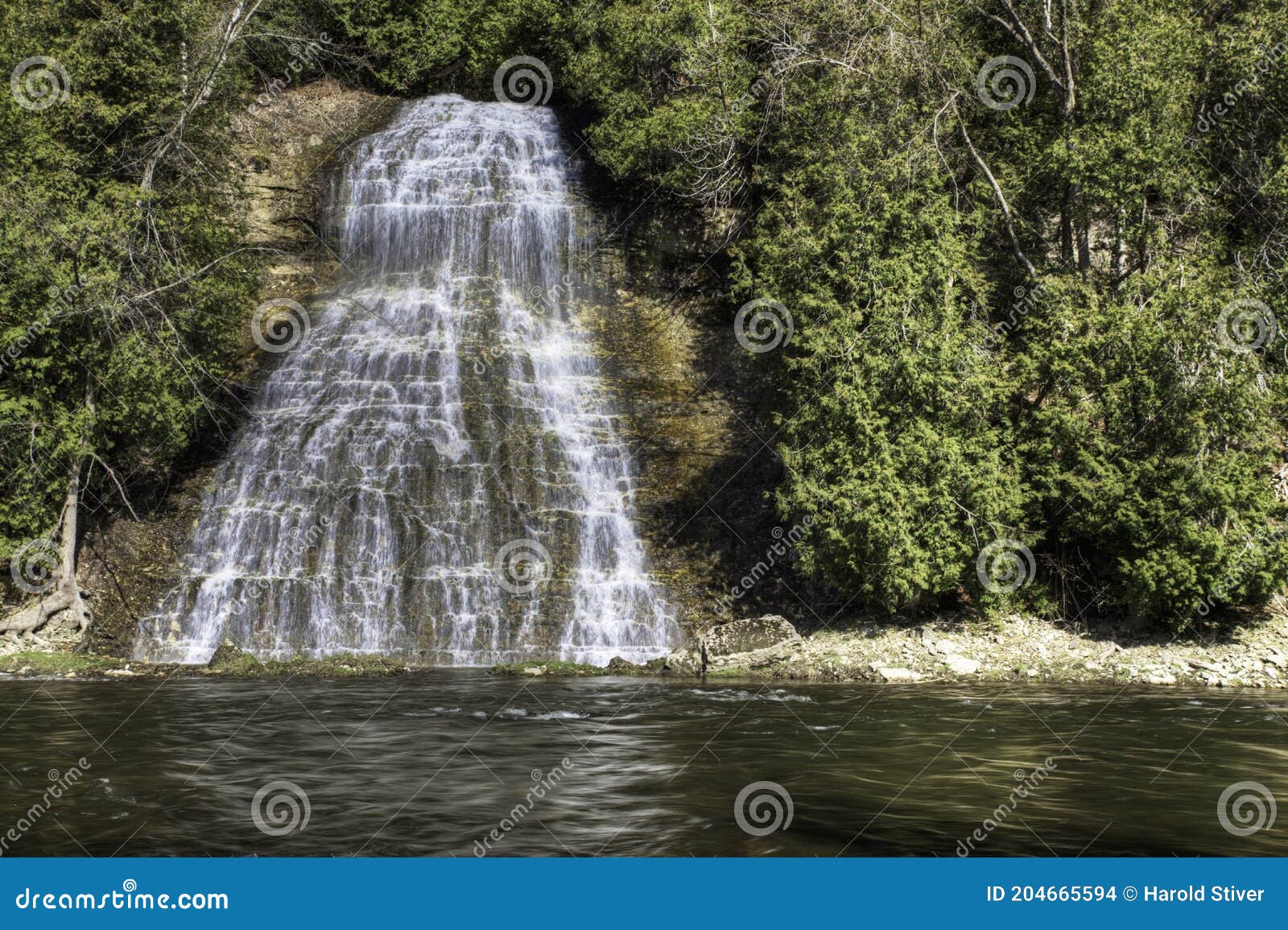 Little Elora Falls in Ontario, Canada Stock Photo Image of cascade