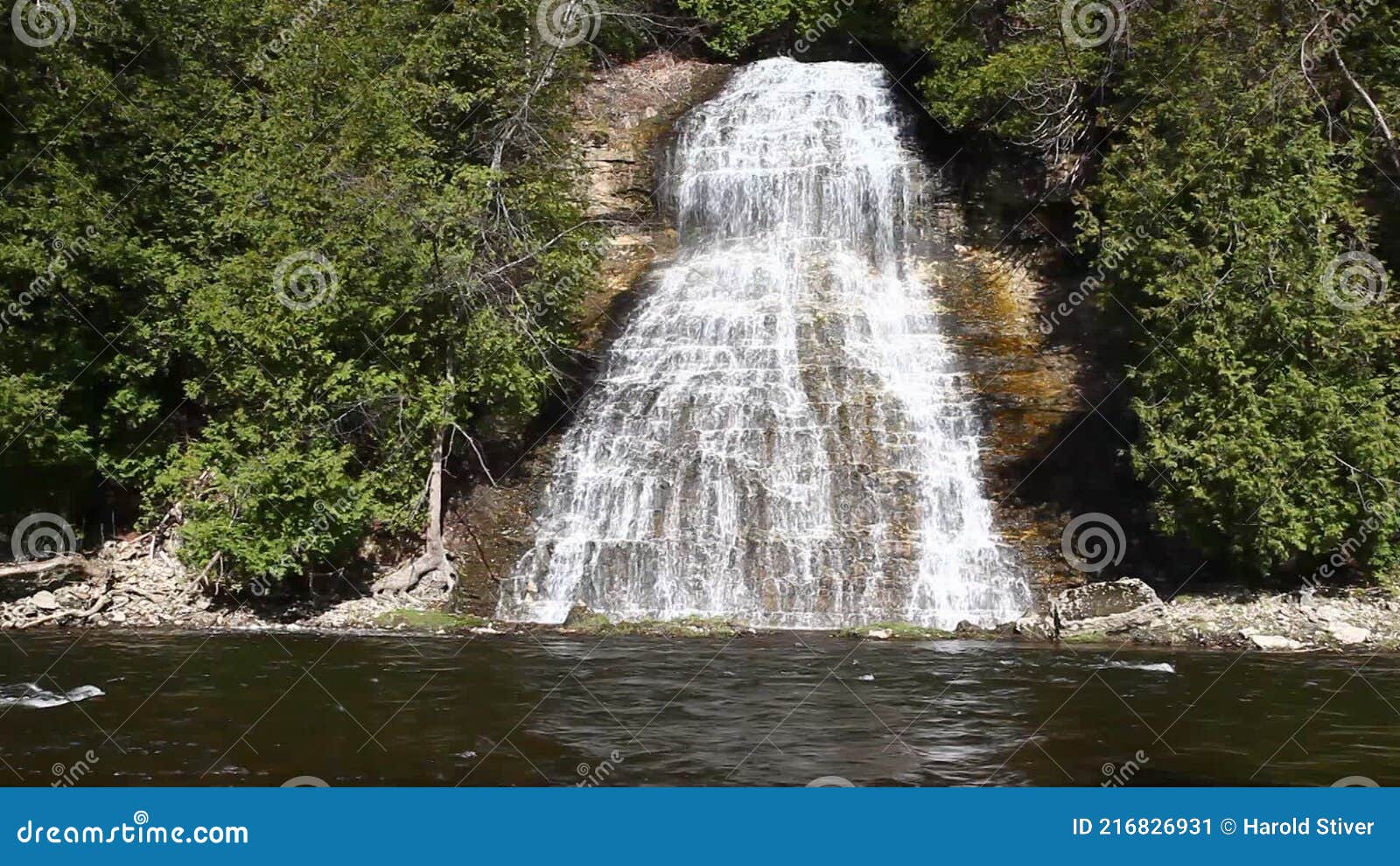 Little Elora Falls in Ontario, Canada Stock Video Video of water