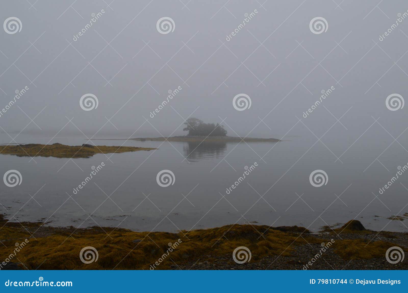little french island in the fog