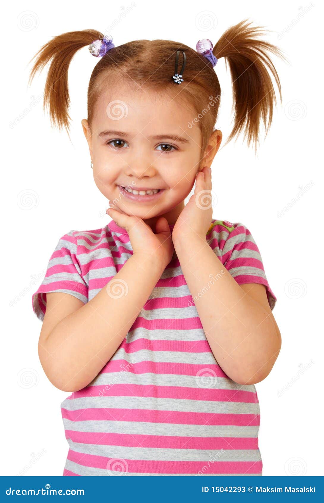 Little funny girl stock image. Image of posing, smile 15042293