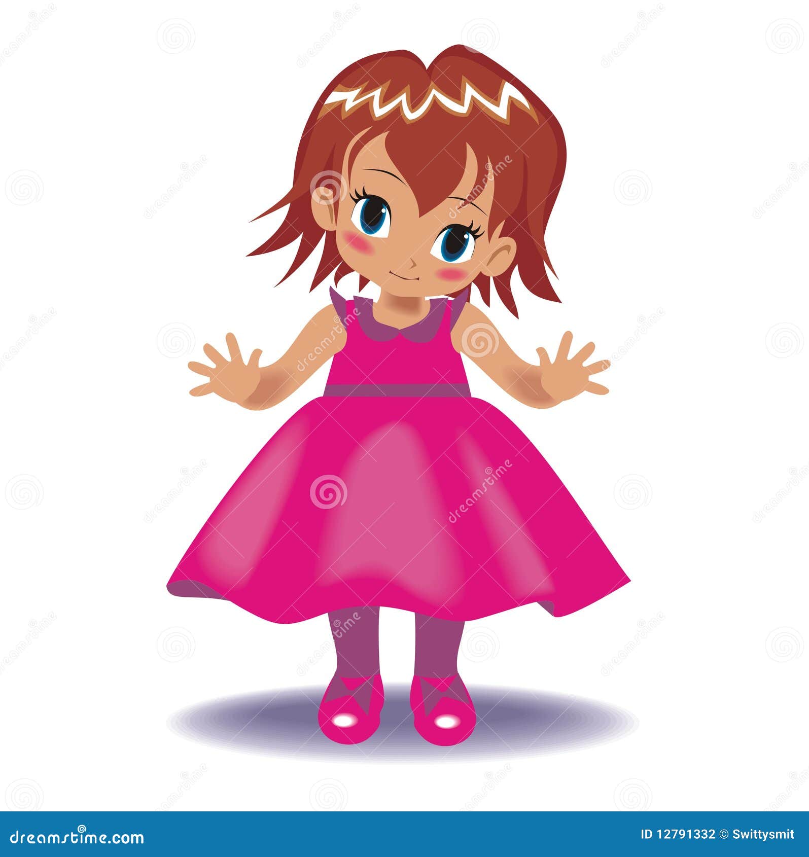 Little girl stock vector. Illustration of cmyk, little - 12791332