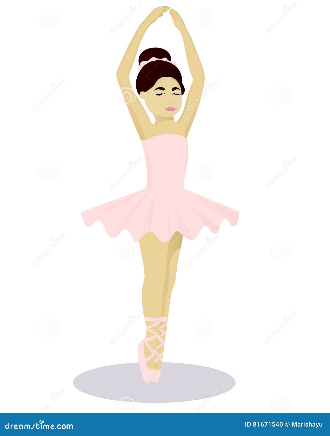 Little girl ballet dancer stock vector. Illustration of child 81671540