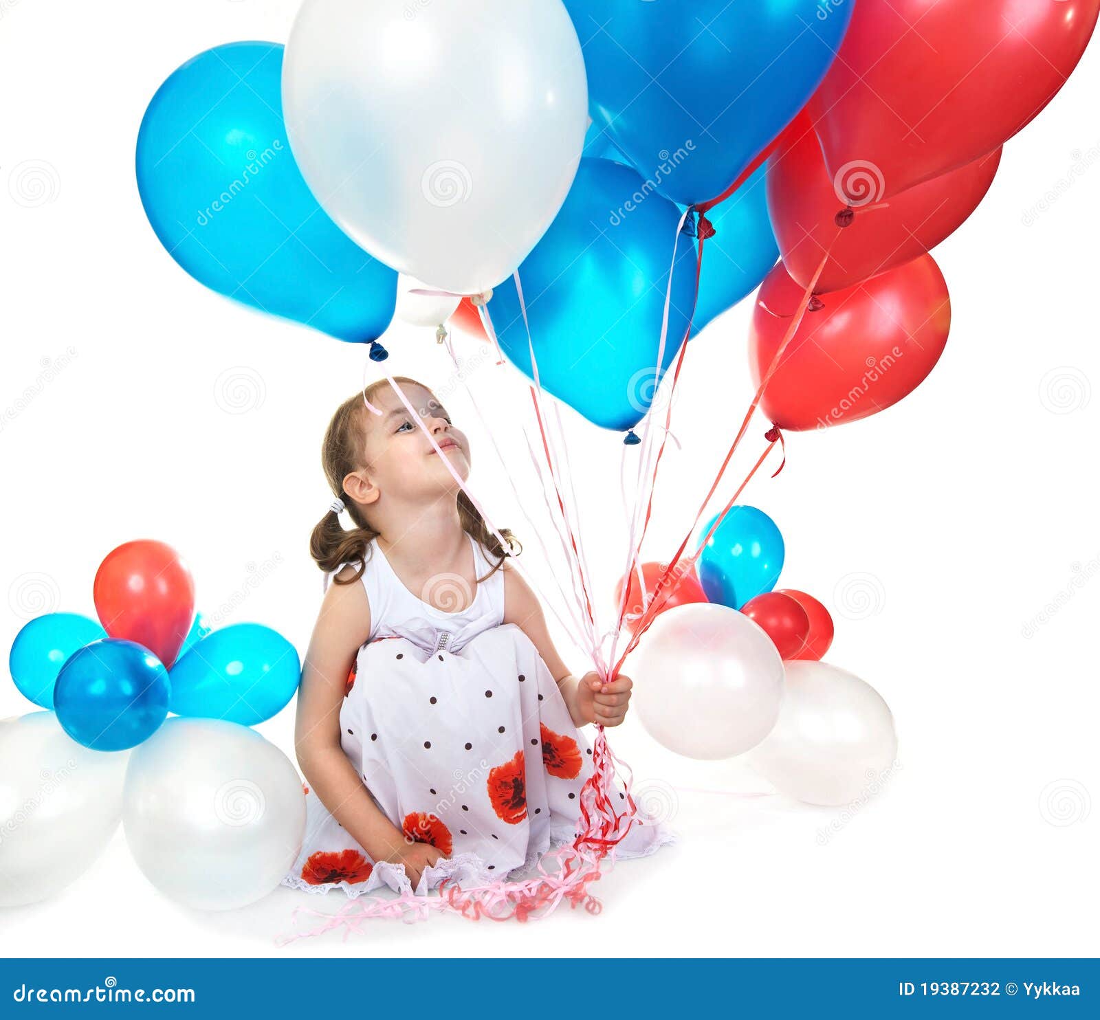 Little Girl With Balloons. Stock Photography Image 19387232