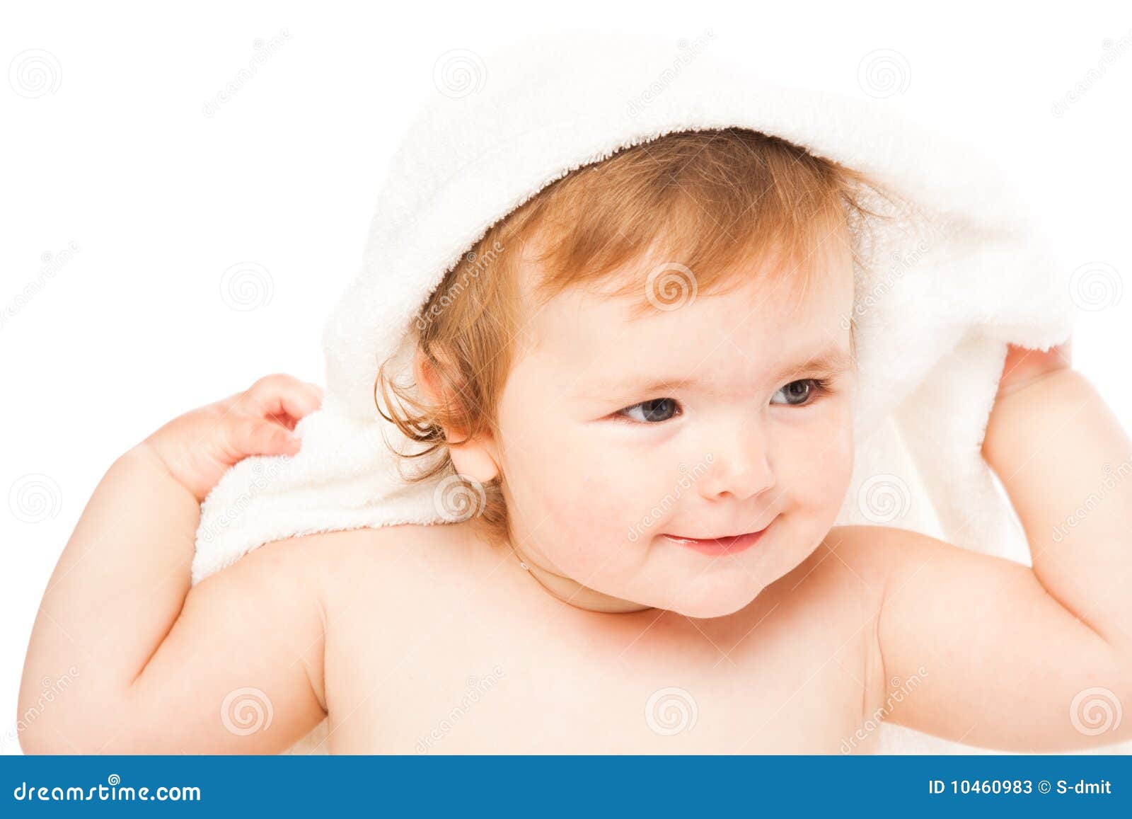 Little girl in bath towel stock image. Image of cheerful 10460983