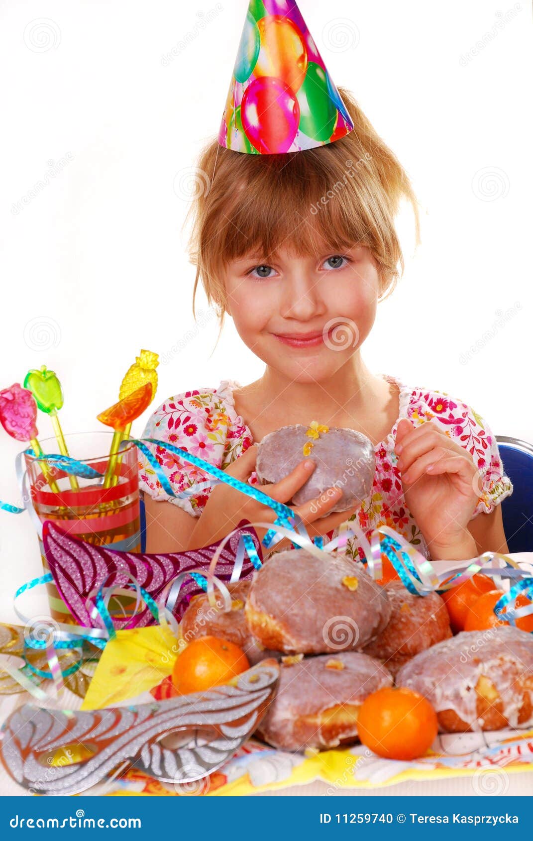  Little  Girl  On Birthday  Party  Stock Photo Image 11259740