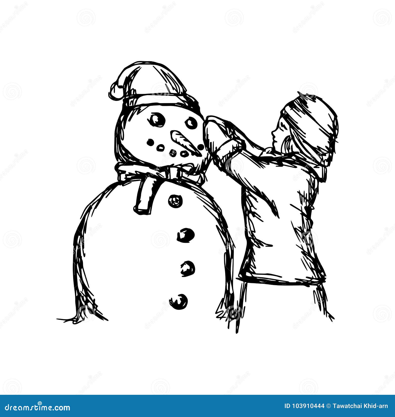 snowman girl drawings