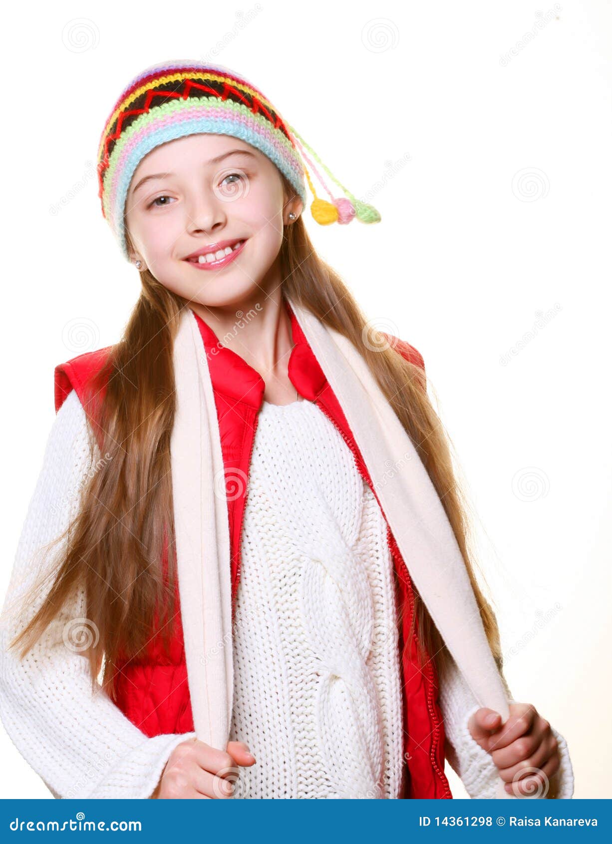 Little Girl with Clothes for the Winter Stock Photo Image of cold