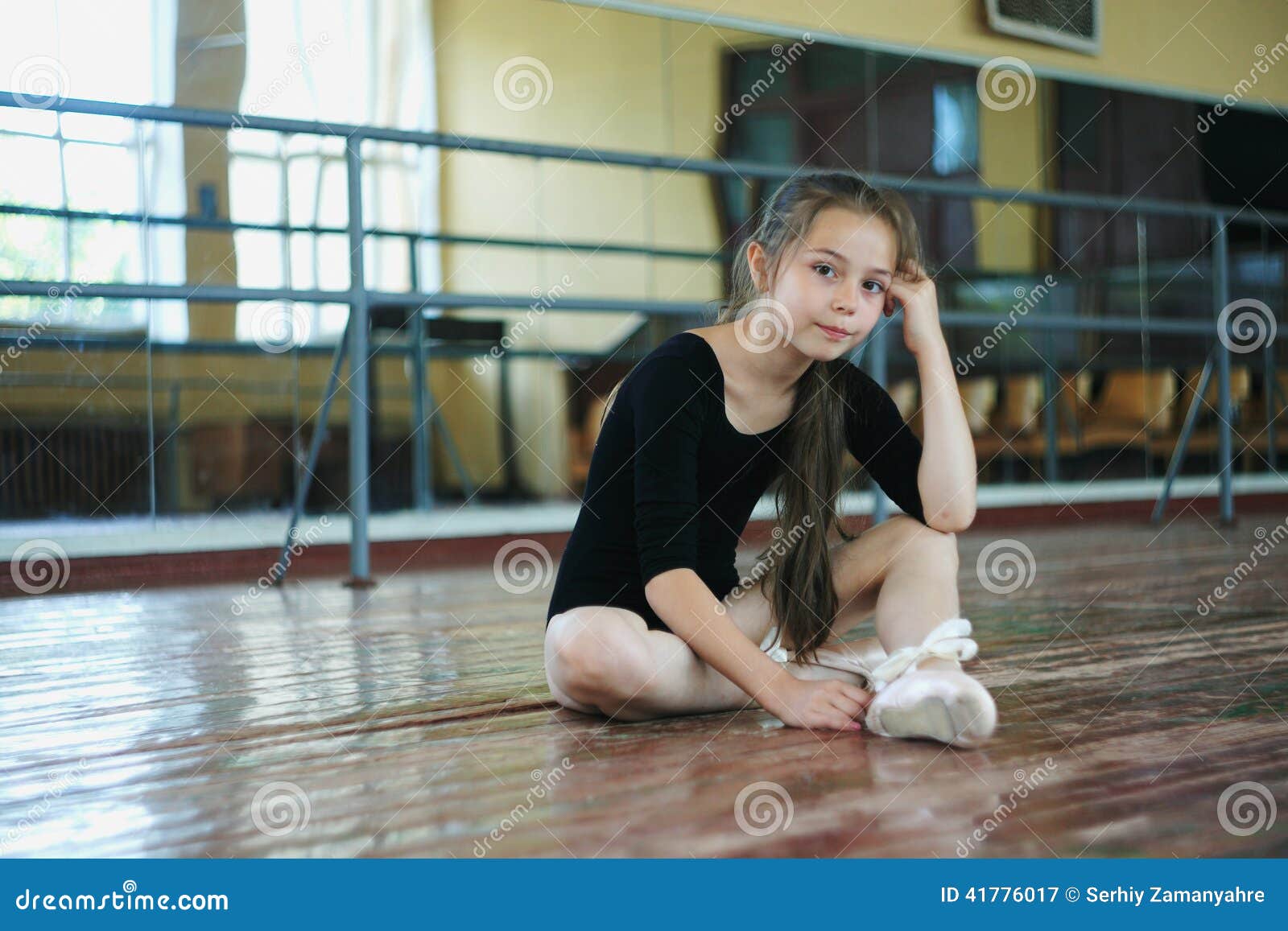 Little Girl in the Dance Class Stock Image Image of caucasian