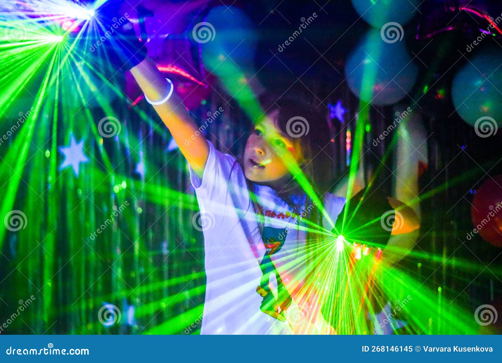 Little girl dancing stock image. Image of stage, concert 268146145