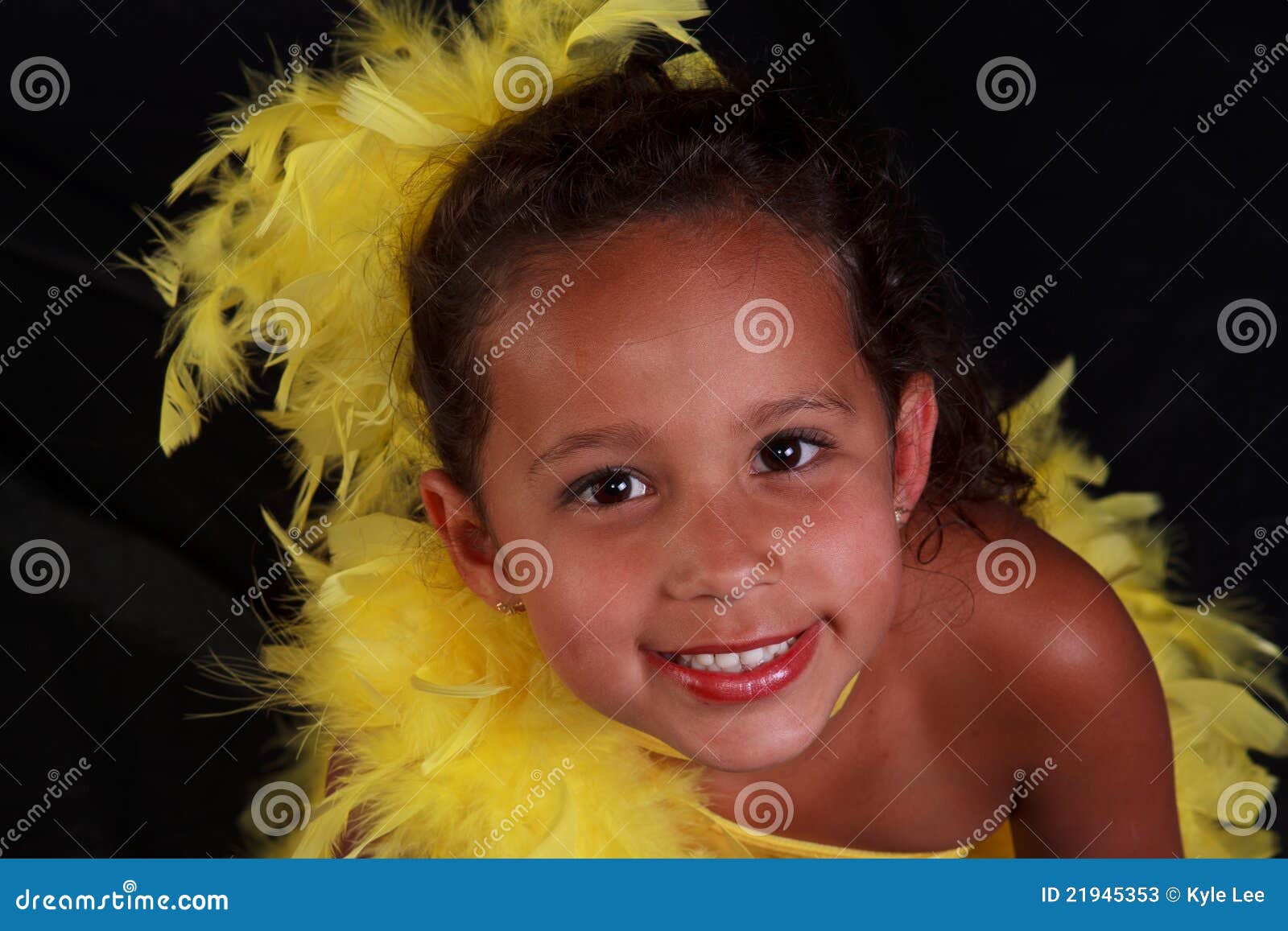 Little Girl With Dancing Costume On Stock Image Image of human, eyes