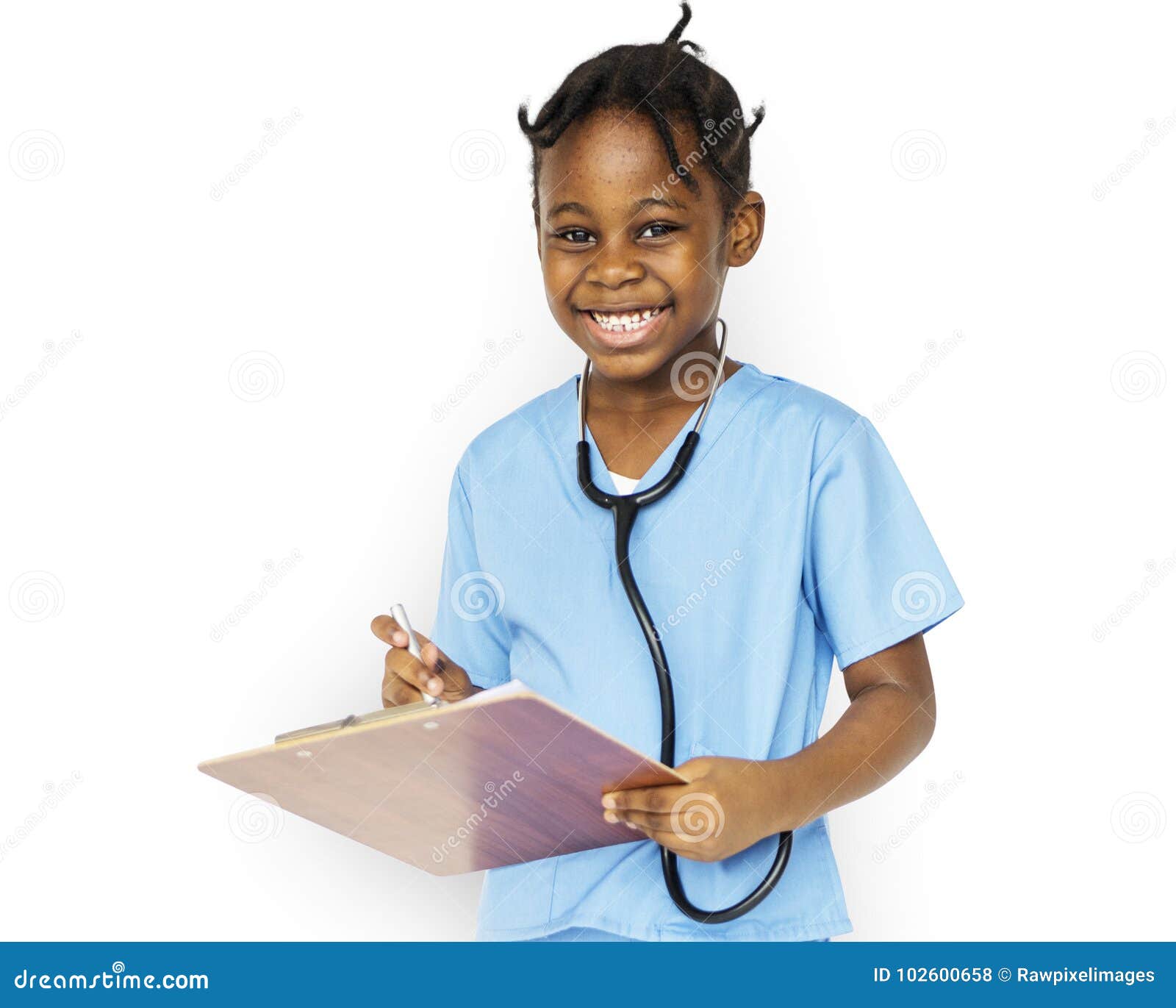 Little Girl with Doctor Dream Job Smiling Stock Photo - Image of