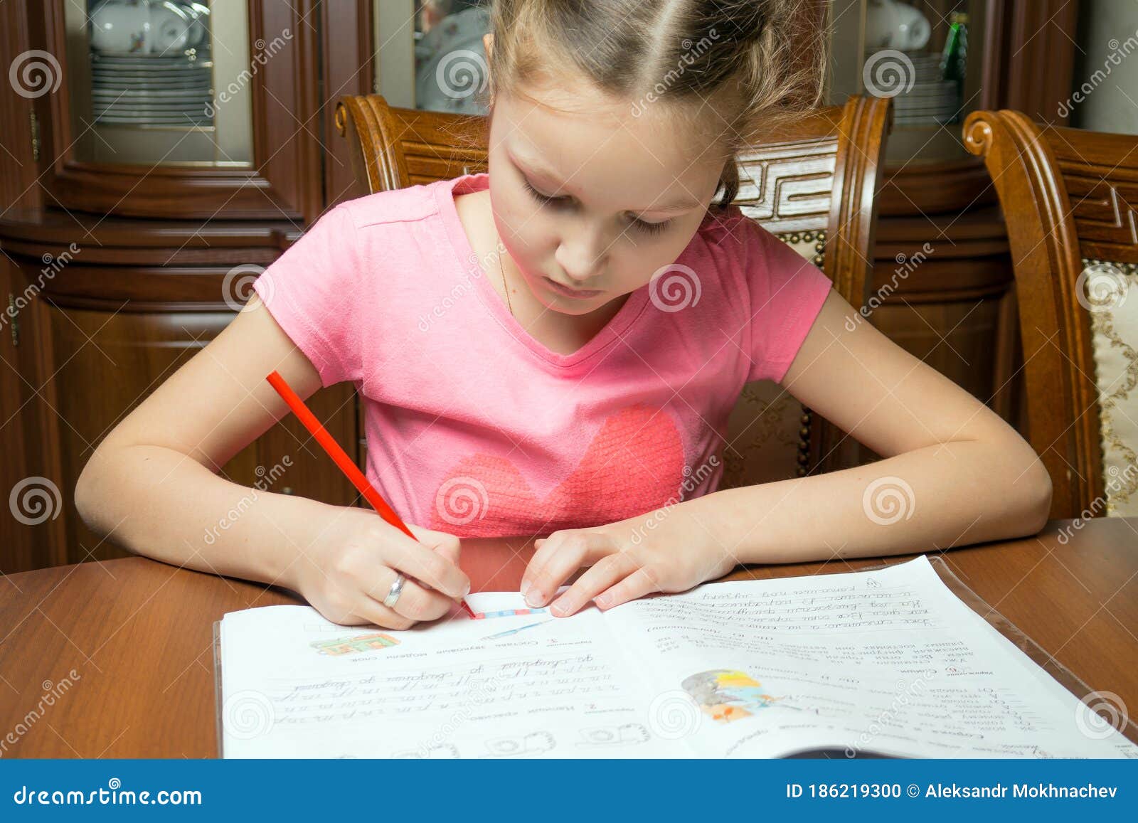 Little Girl Doing her Homework · Free Stock Photo