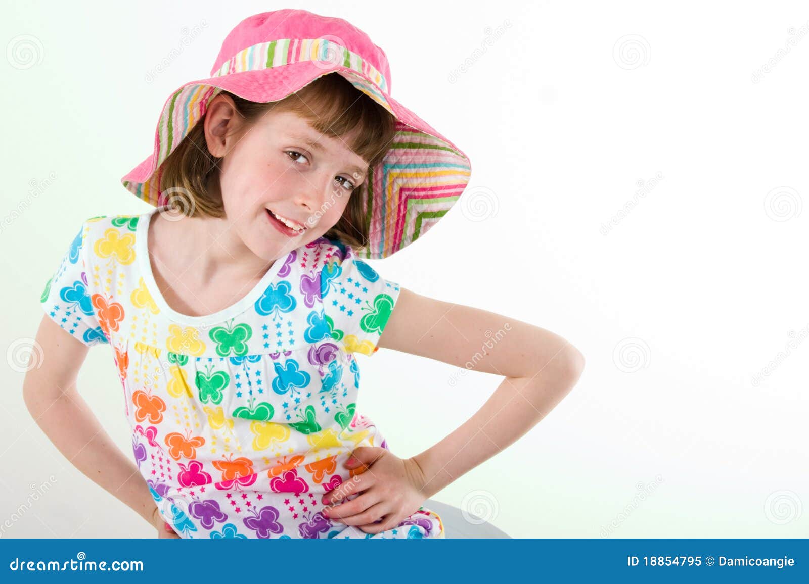 Little Girl in Easter Stock Image Image of white, child 18854795