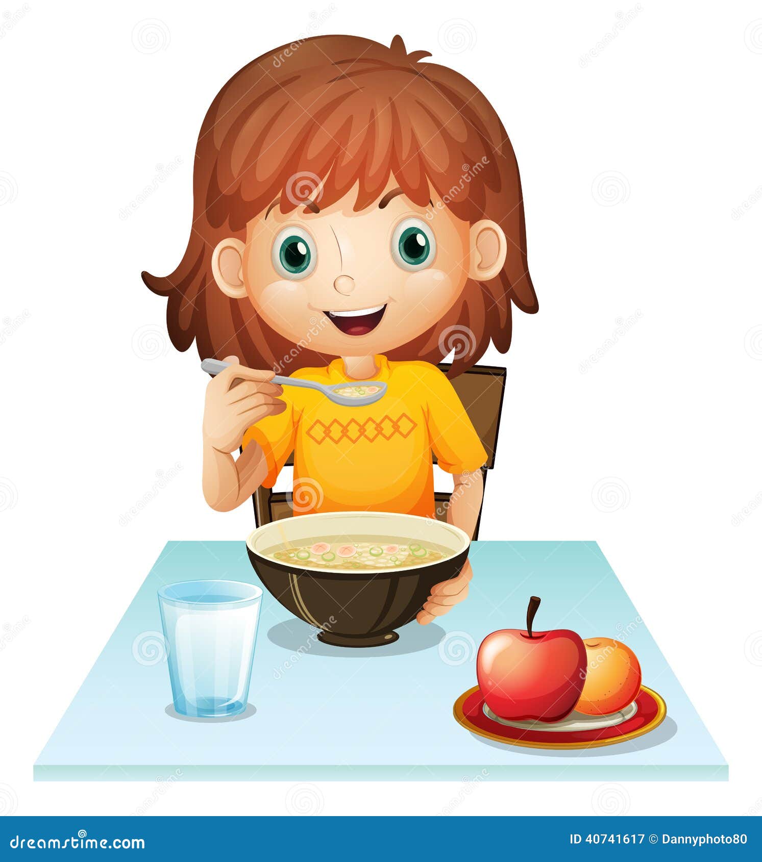 clipart girl eating breakfast - photo #29