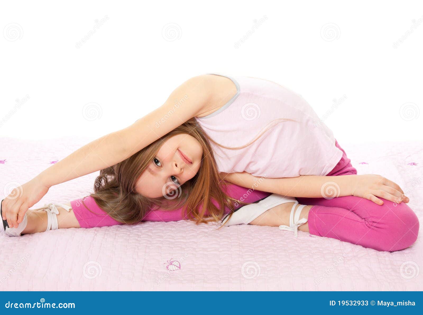 Little girl exercise stock image. Image of healthy, innocence 19532933