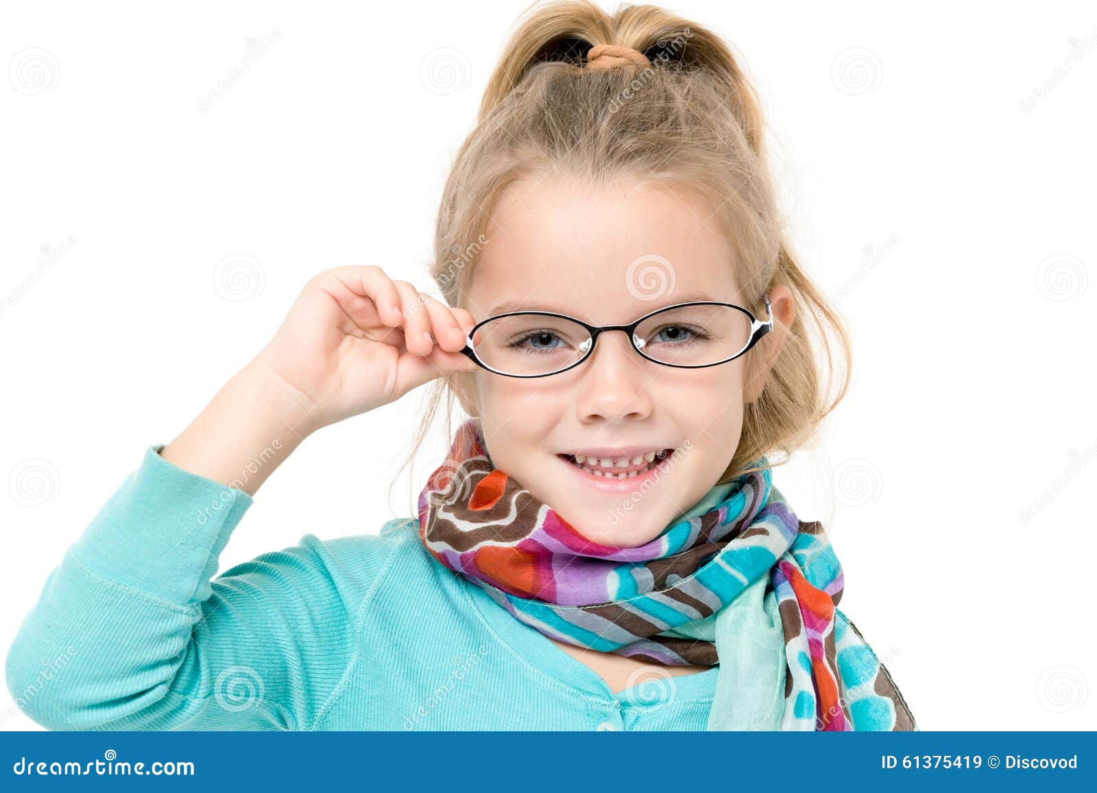 Little Girl in Eyeglasses Posing Stock Image Image of young, child