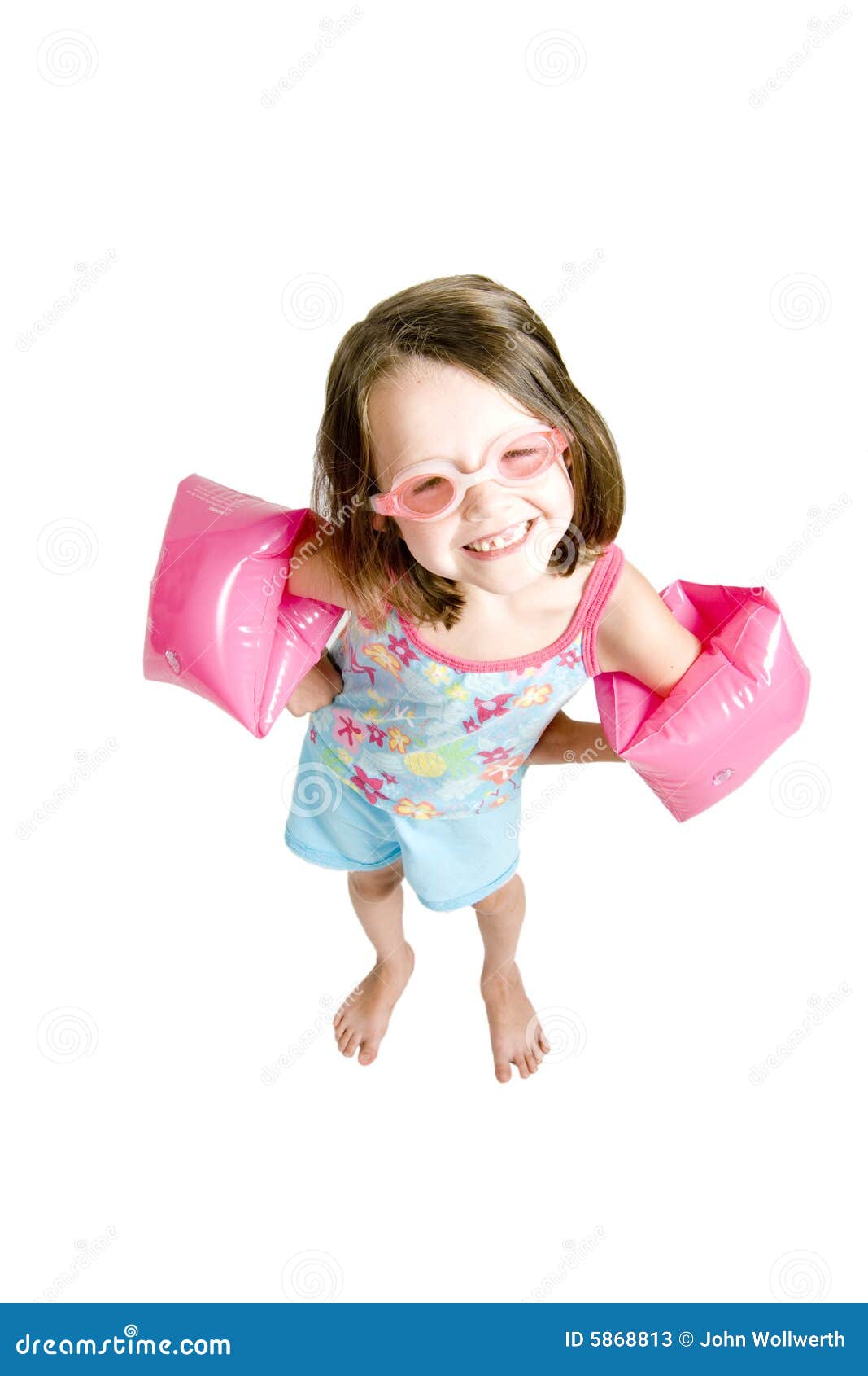 Little girl with goggles stock image. Image of smile, blue 5868813