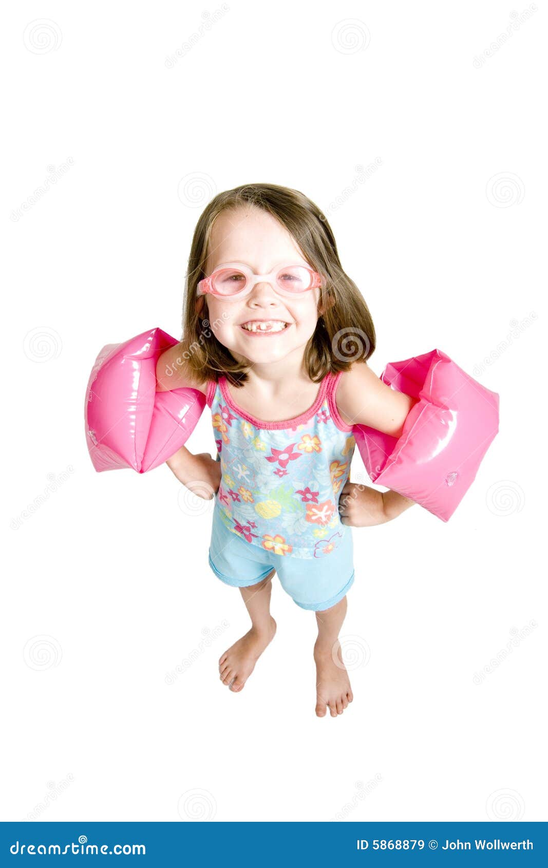 Little girl with goggles stock image. Image of smile, snaggletooth