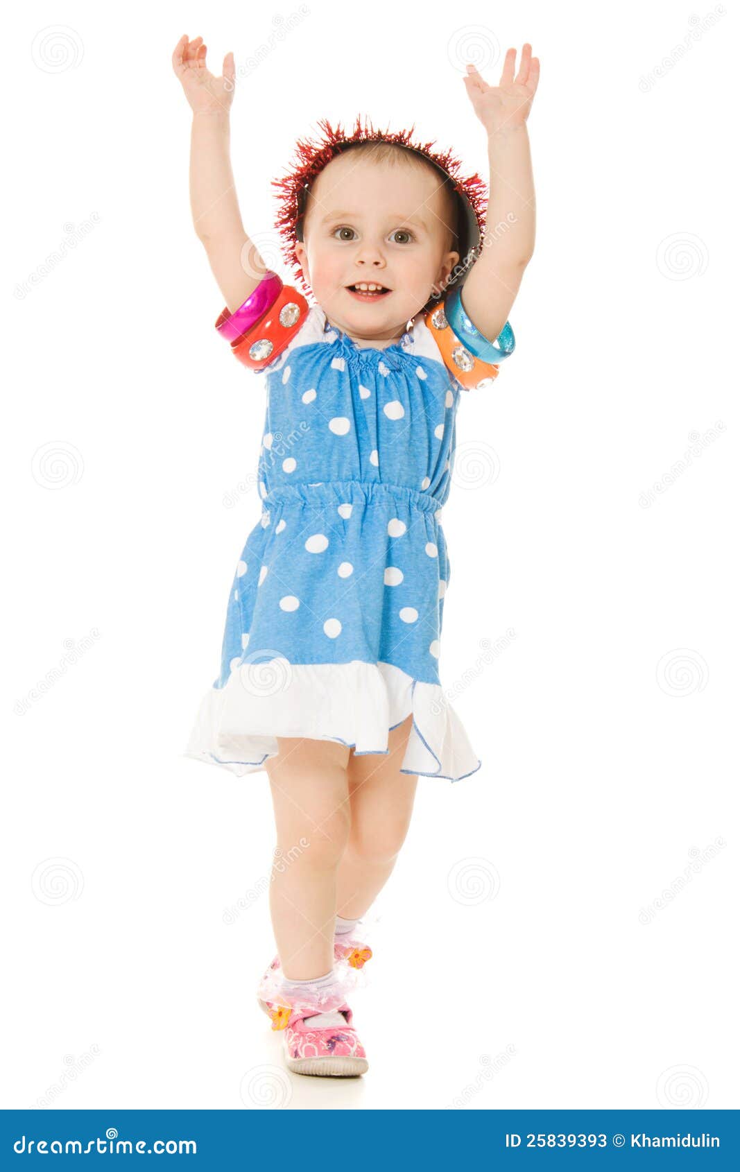 The Little Girl in Hat is Dancing Stock Image Image of clean, emotion