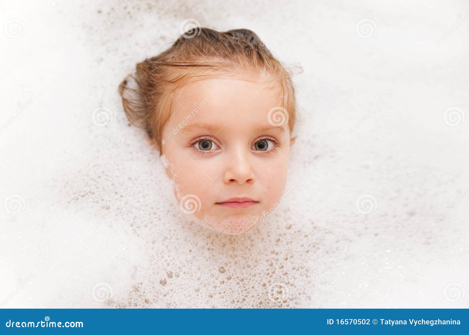 Little Girl Having Bubble Bath Stock Photo Image of head, bath 16570502