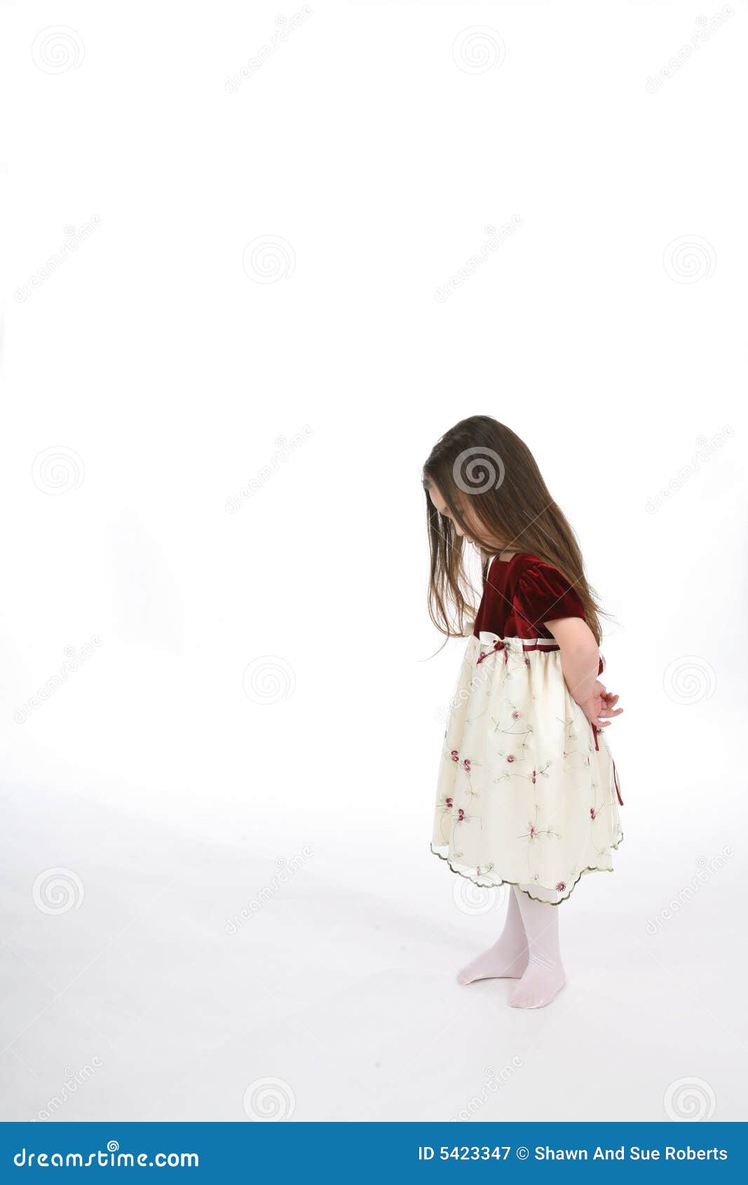 Little girl with head down stock image. Image of thoughtful 5423347