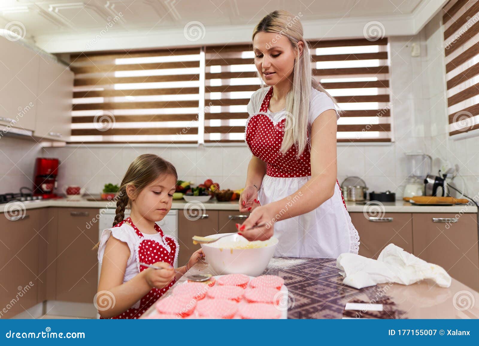 Mother And Daughter In The Kitchen Stock Image Image Of Preparation Cook 177155007 