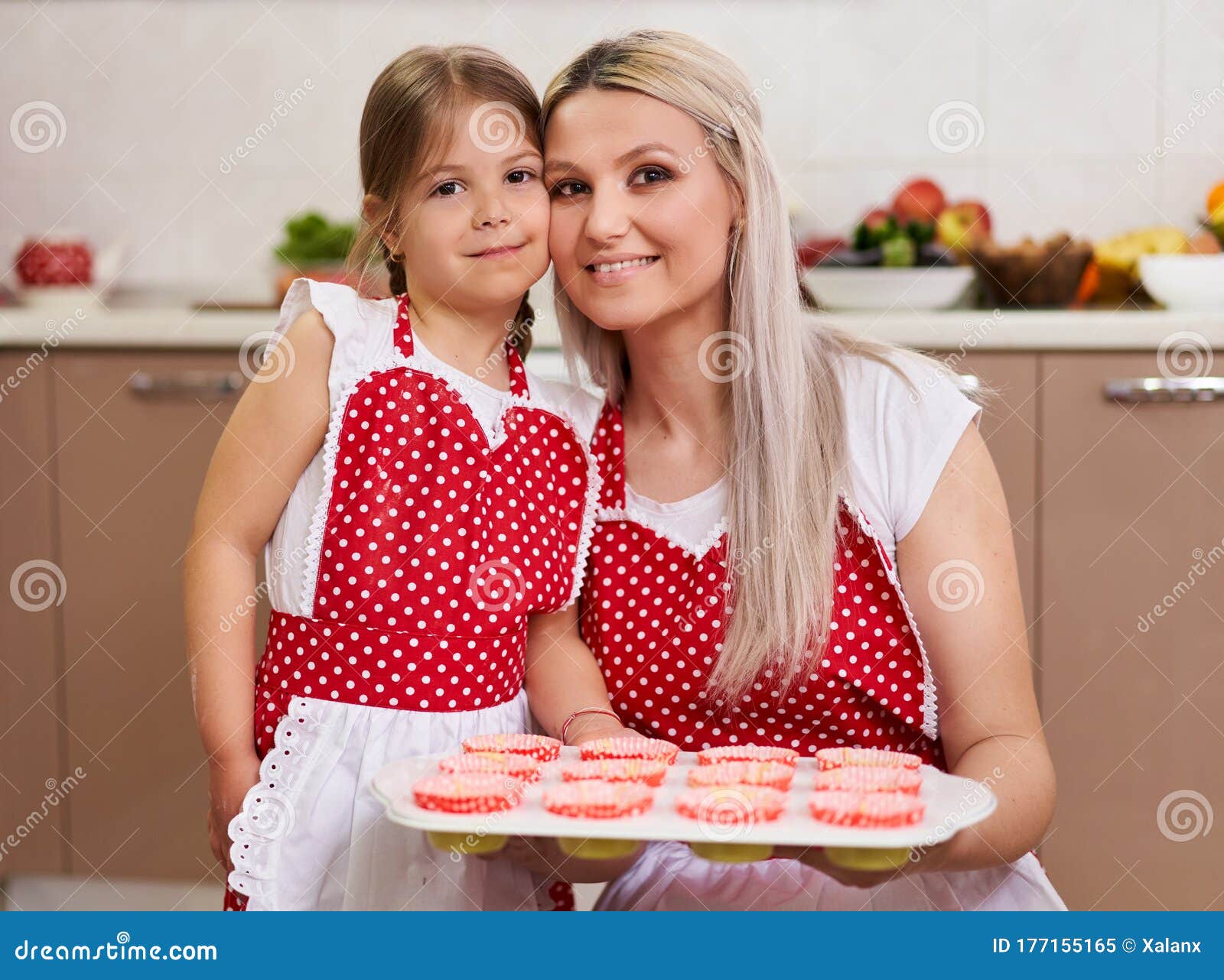 Mother And Daughter In The Kitchen Stock Image Image Of Adult Food 177155165 