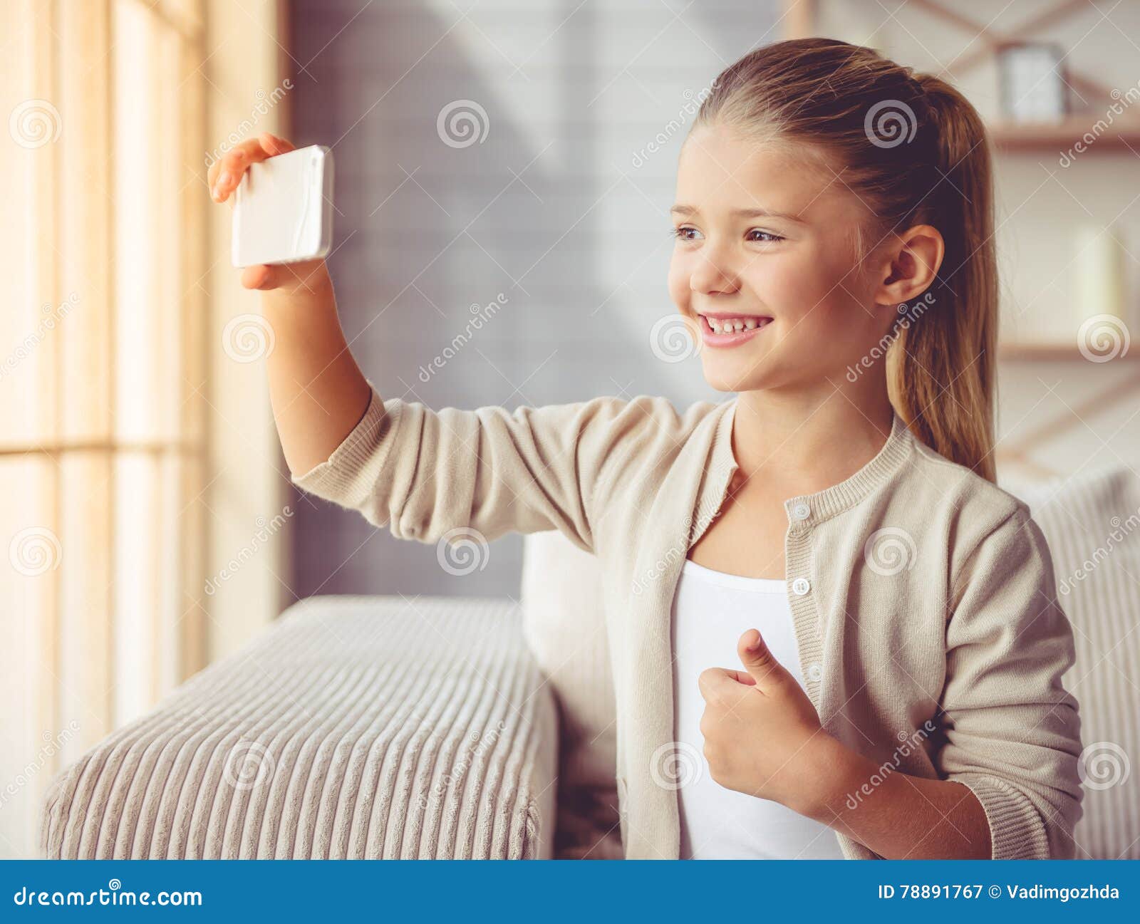 Little girl at home stock image. Image of home, beautiful - 78891767