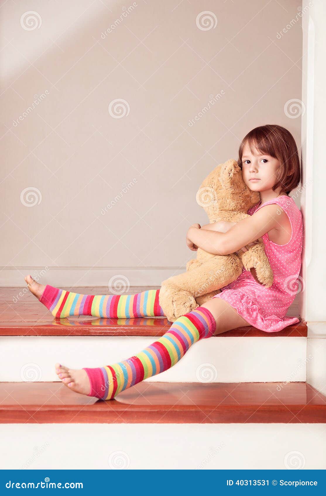 Teenage girl wearing socks - Stock Image - C035/2881 - Science