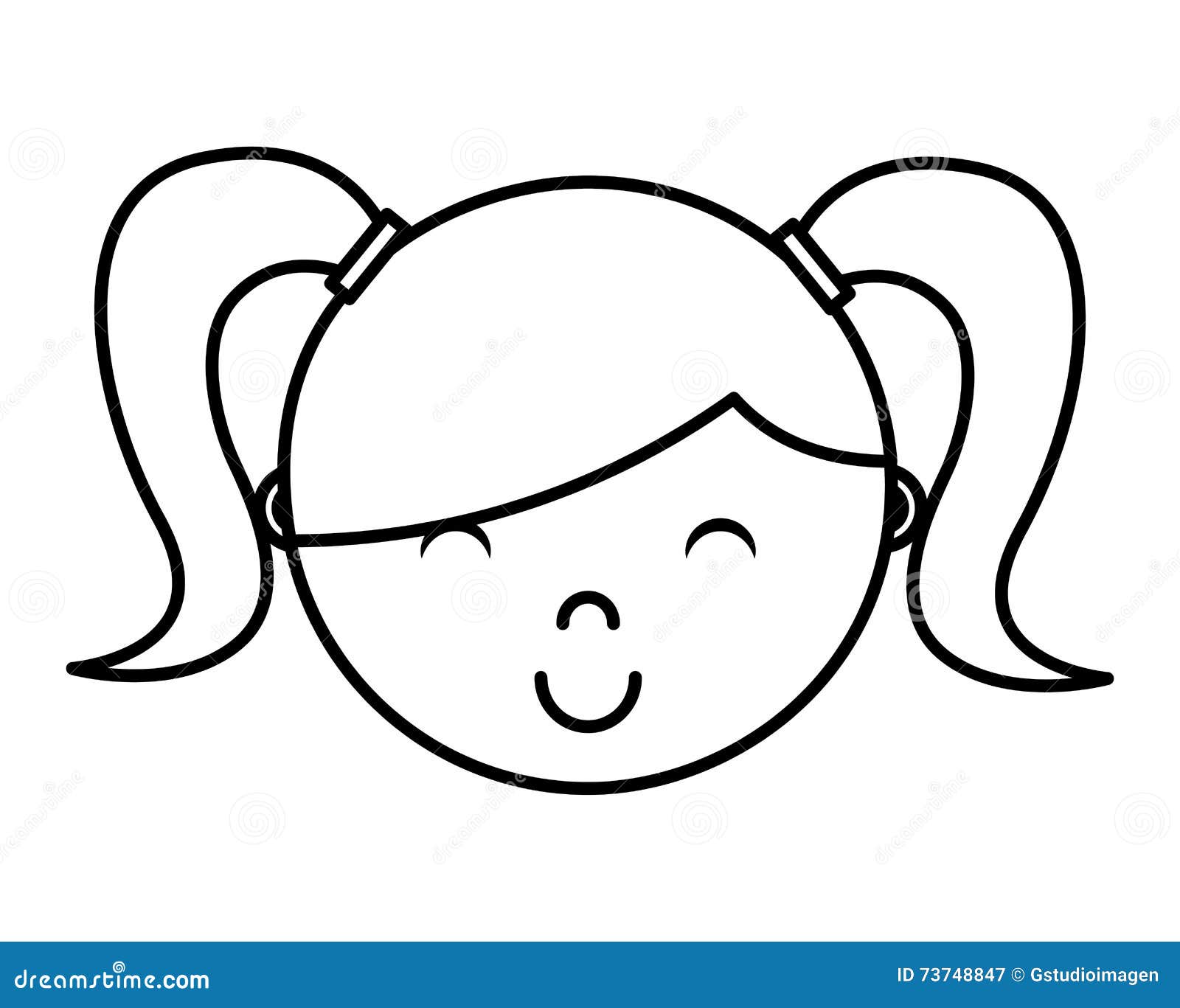 Little Girl Isolated Icon Design Stock Illustration - Illustration of ...