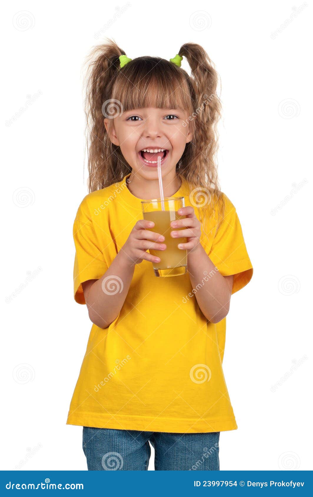 Little girl with juice stock photo. Image of fruity, innocence 23997954