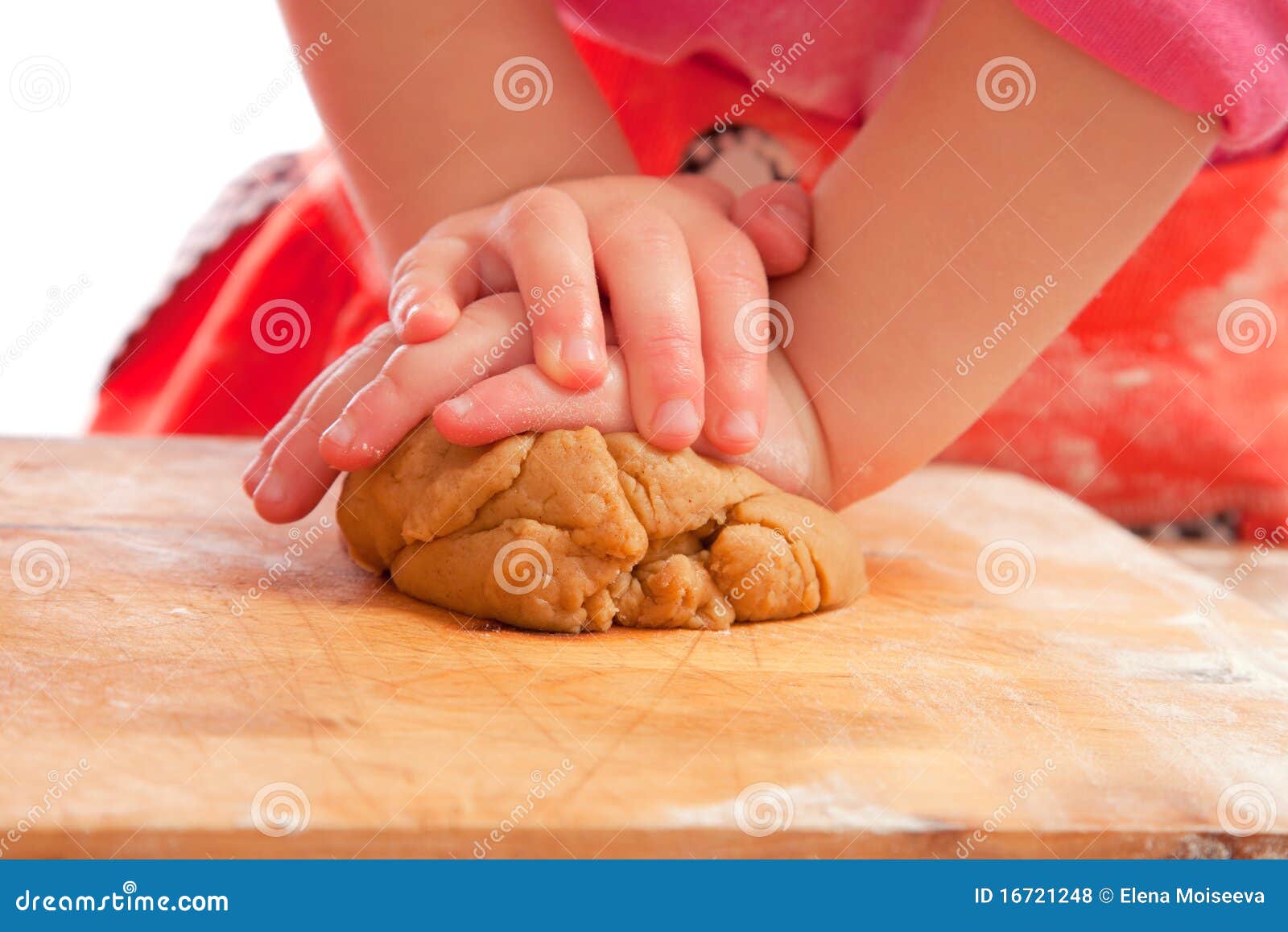 Little Girl Kneading a Gingerbread Dough Stock Photo Image of