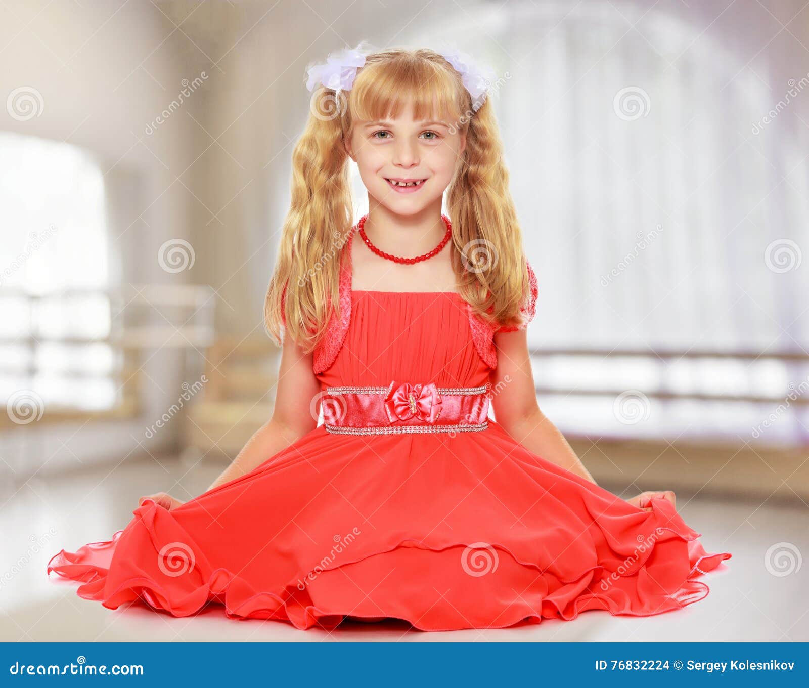 little girl orange dress