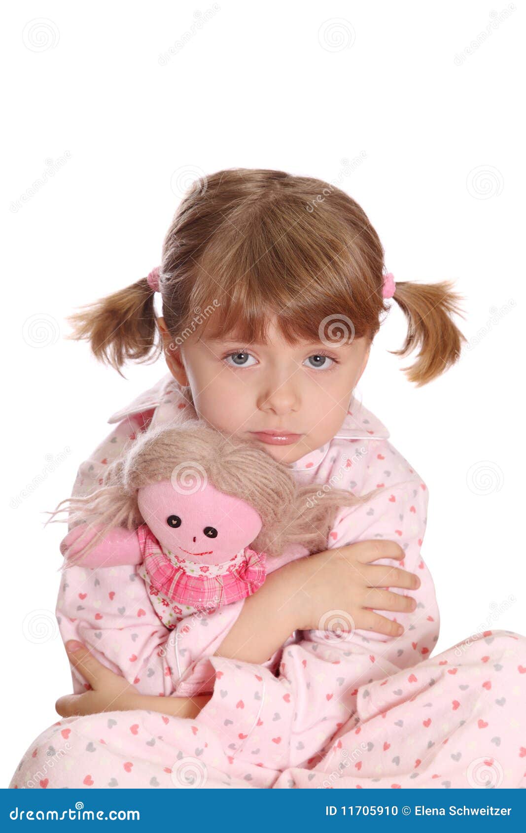 Little girl in pajamas stock photo. Image of pyjamas 11705910