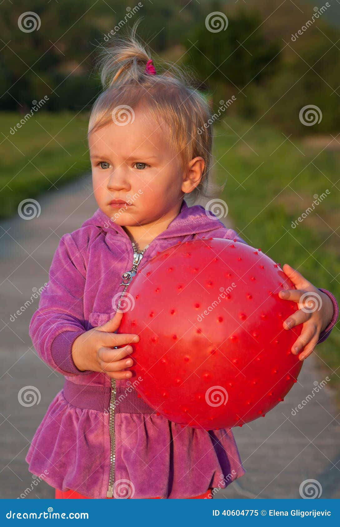 Little girl play with ball stock image. Image of child 40604775