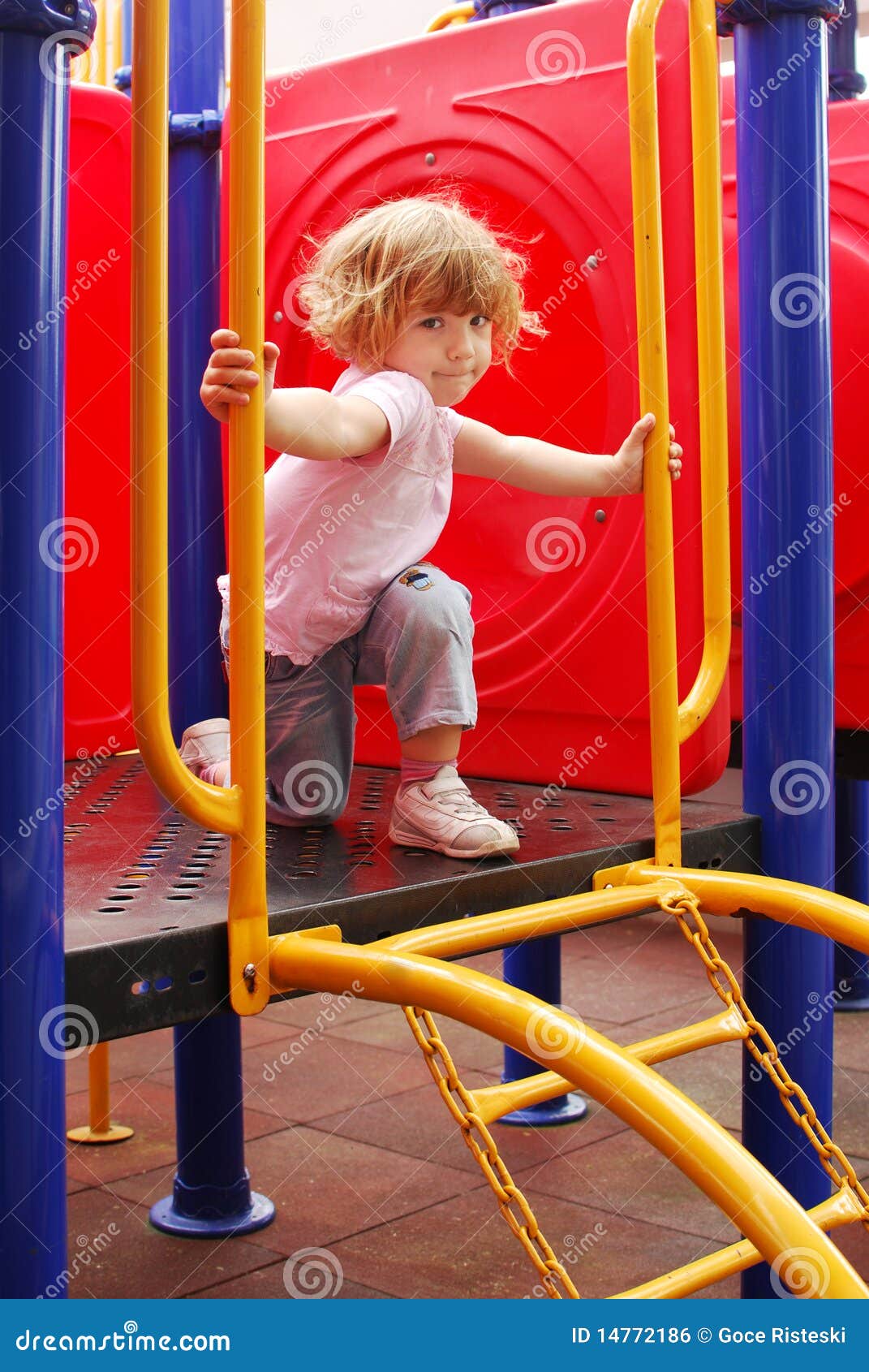 Little girl on playground stock photo. Image of sweet 14772186