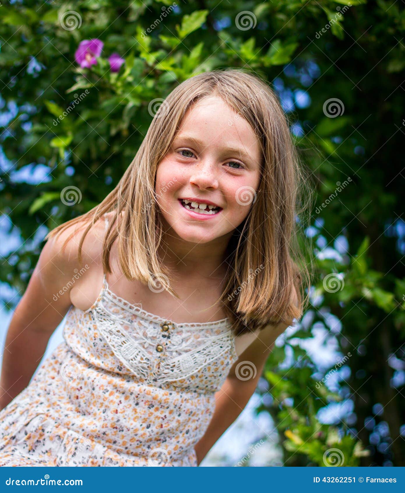 Little girl portrait stock image. Image of grass, beautiful - 43262251