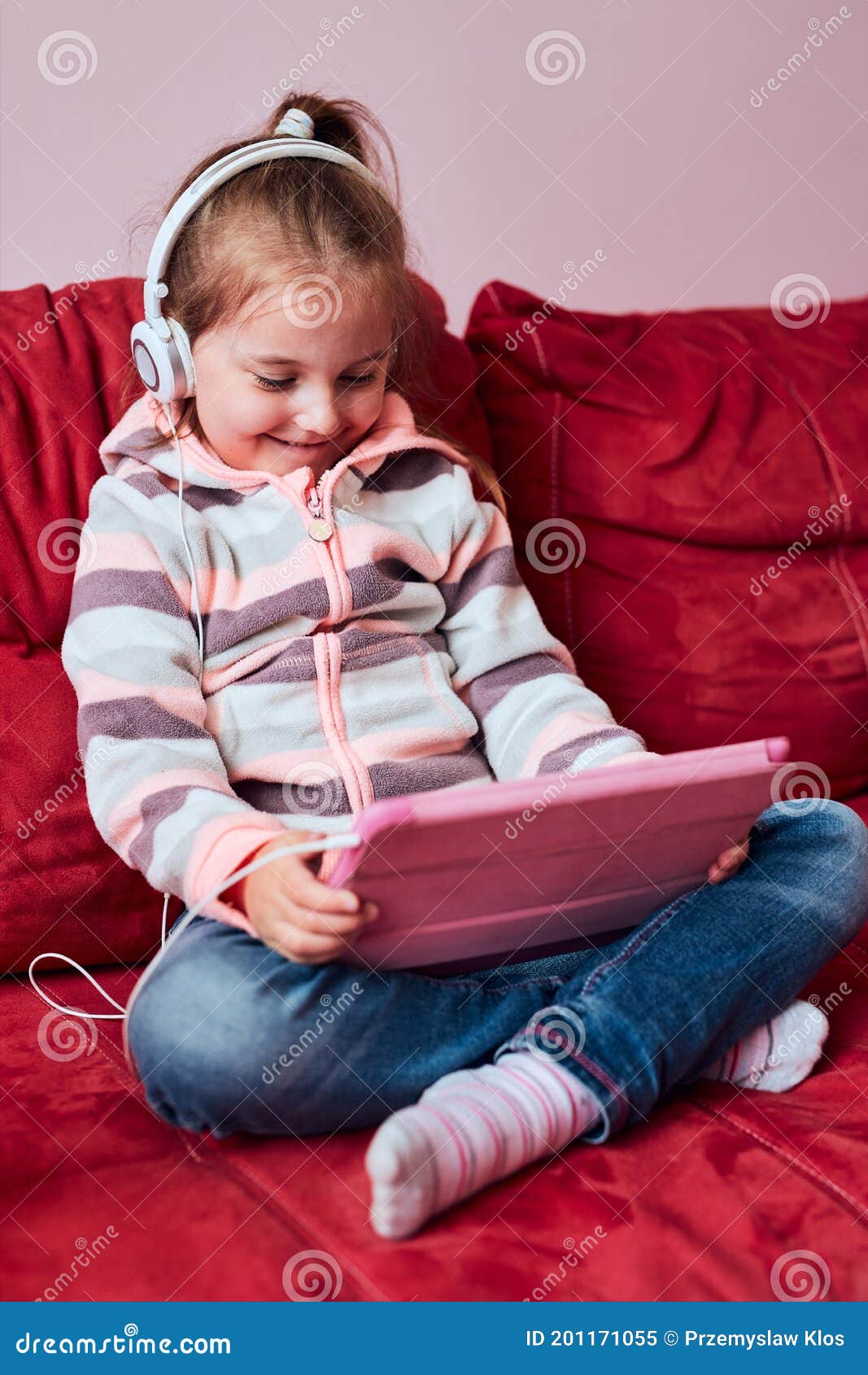 little girl preschooler learning online solving puzzles playing educational games on tablet at home stock image image of cute game 201171055