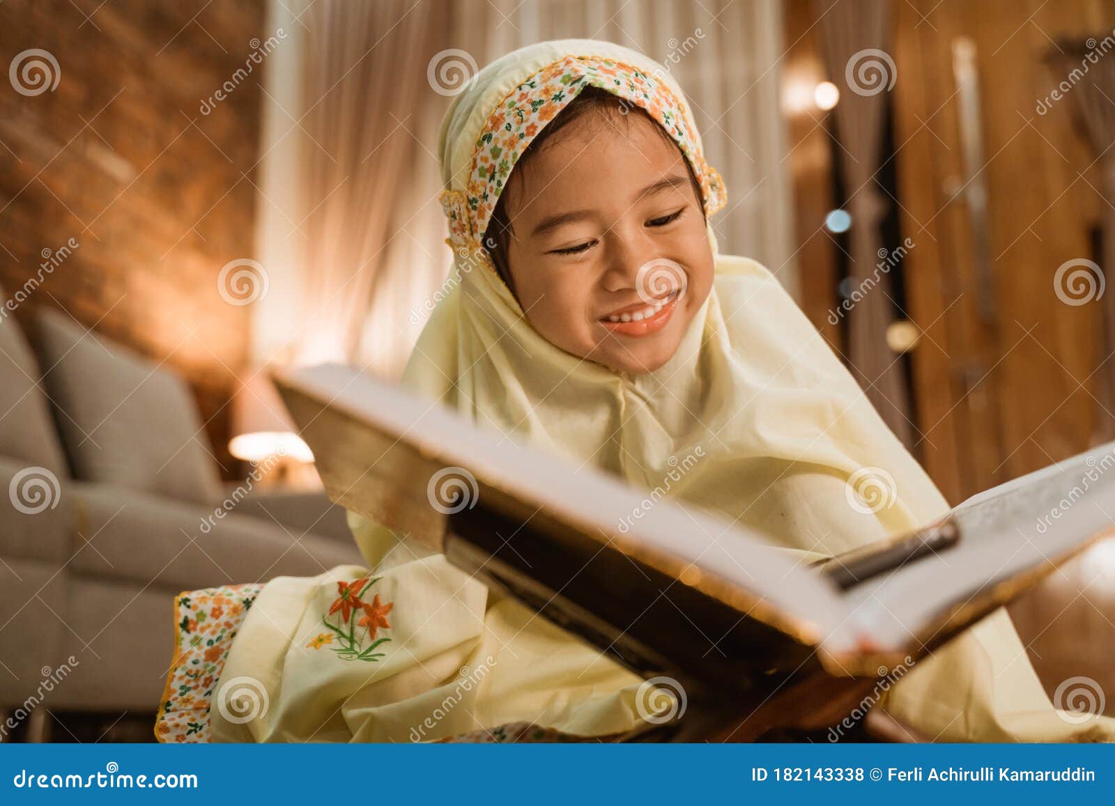 Musliim Girl Reading Quran in Mosque Stock Image - Image of female,  spiritual: 140431215
