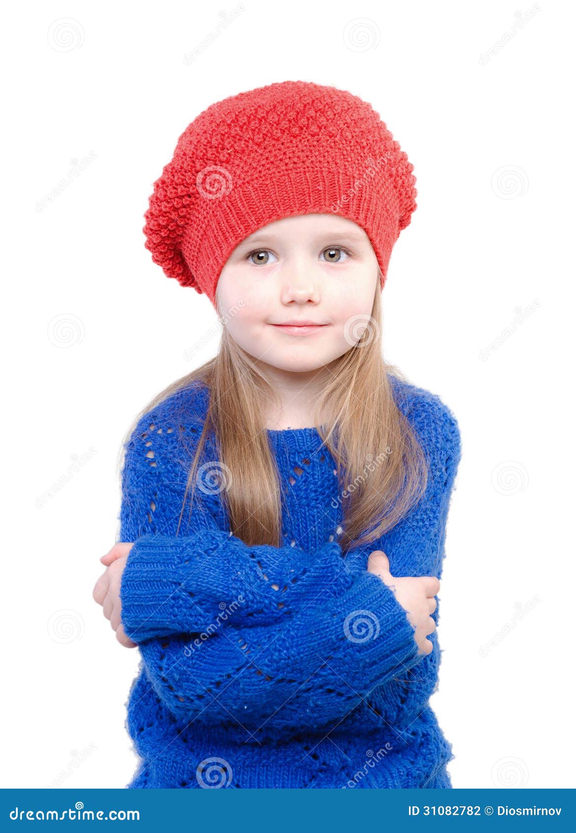 Little Girl In A Red Cap Smiles Stock Photography - Image: 31082782