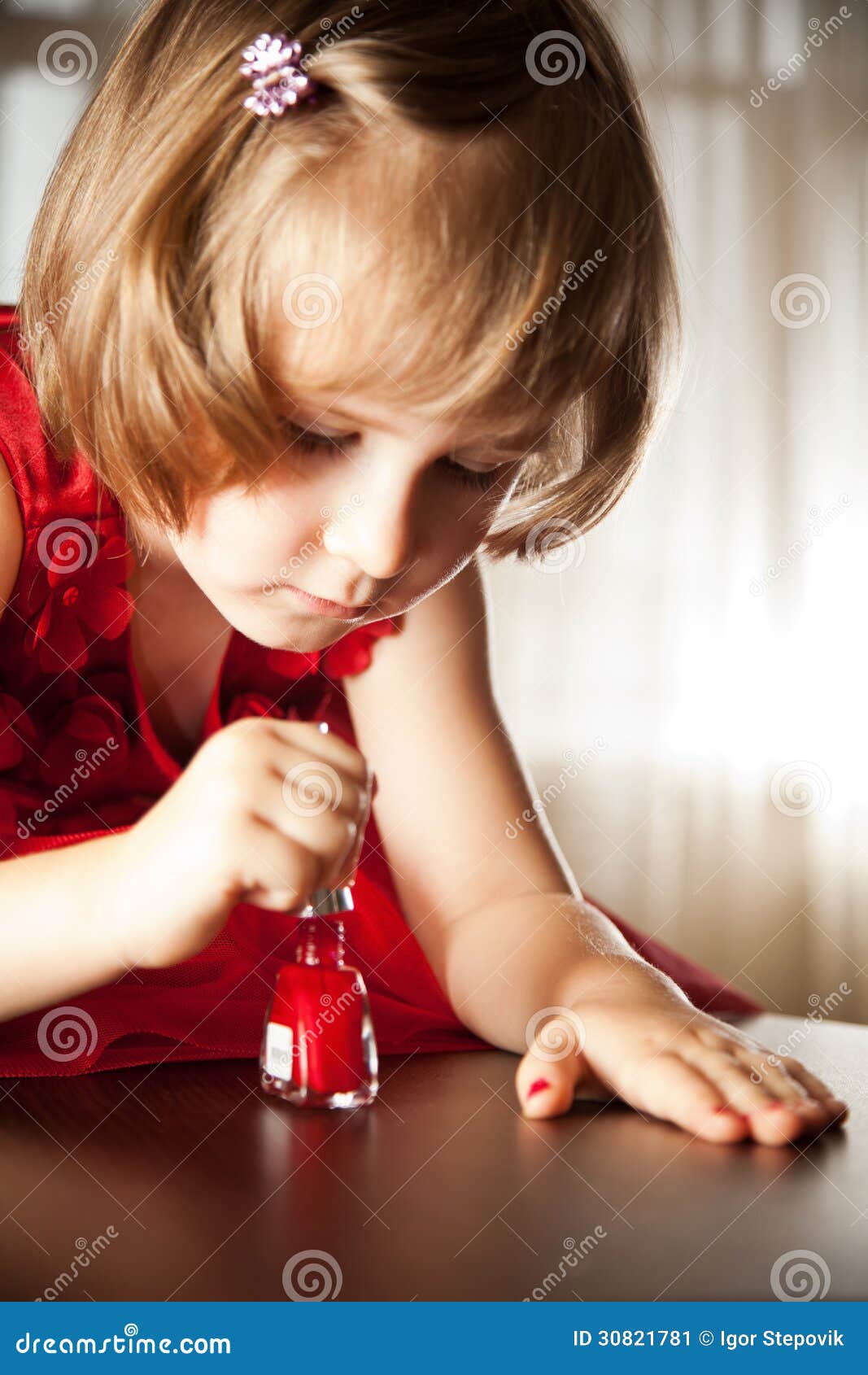 Little Girl in a Red Dress Painted Nails with Nail Polish Stock Image - Image of fingernails, cosmetics: 30821781 Little Girl in a Red Dress Painted Nails with Nail Polish Stock Image - Image of fingernails, cosmetics: 30821781