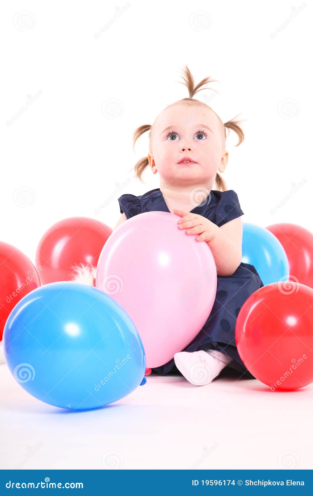 Little Girl with a Ridiculous Hairdress Stock Photo - Image of girl ...