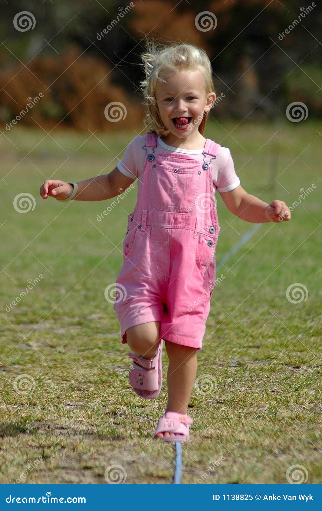 Little girl running stock image. Image of happy, backyard 1138825
