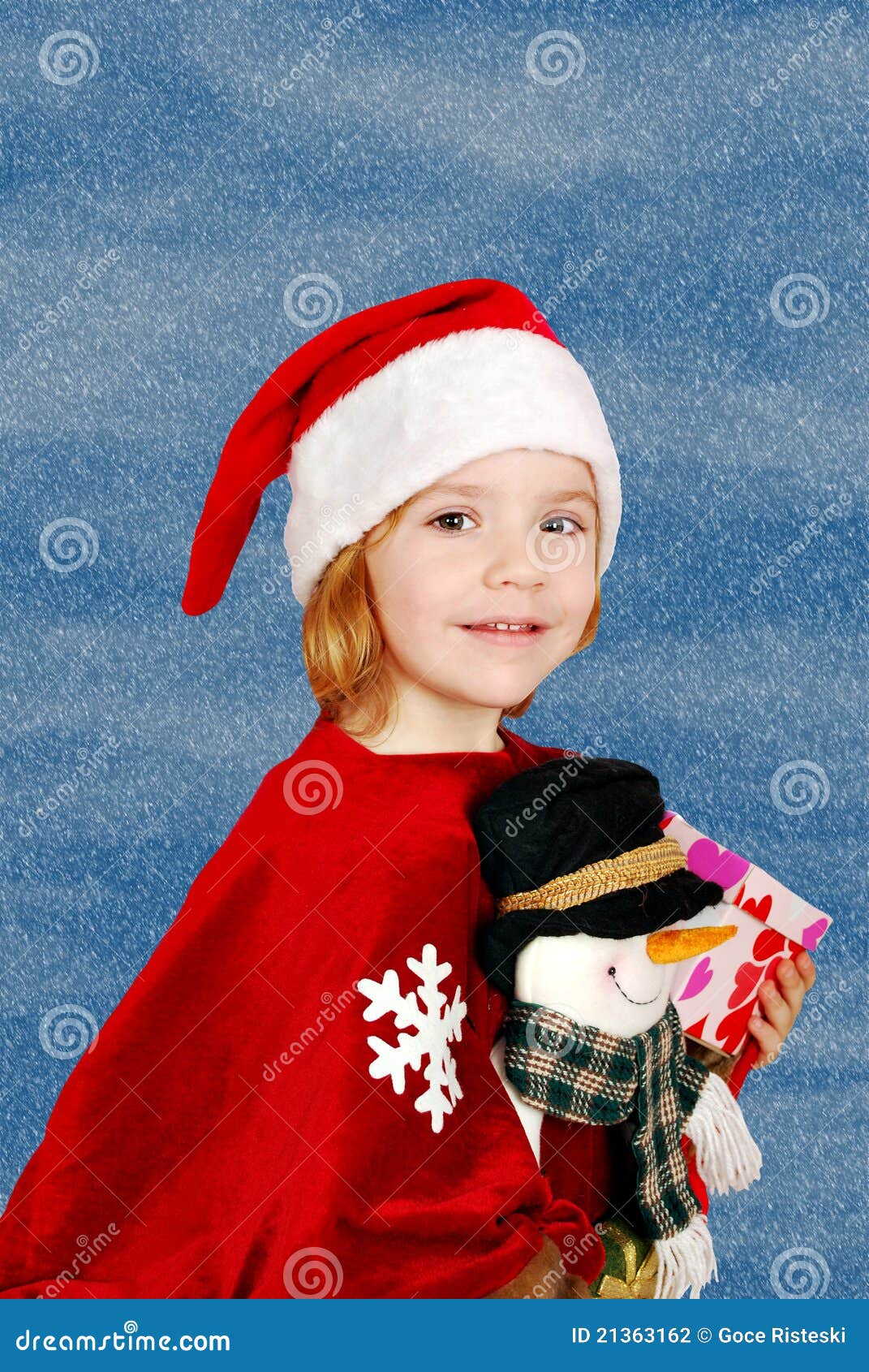 Little Girl Santa Claus Stock Photography - Image: 21363162