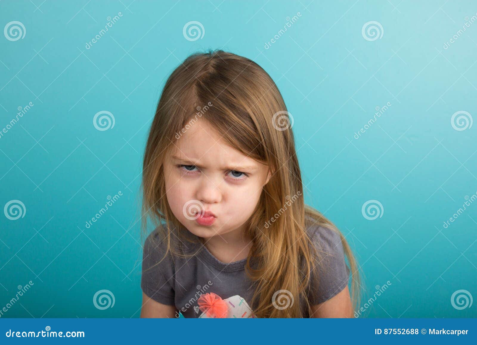 Little Girl with Sassy Expression Stock Photo - Image of pout, pouting