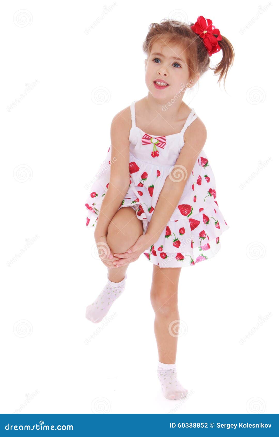little girls in short dresses