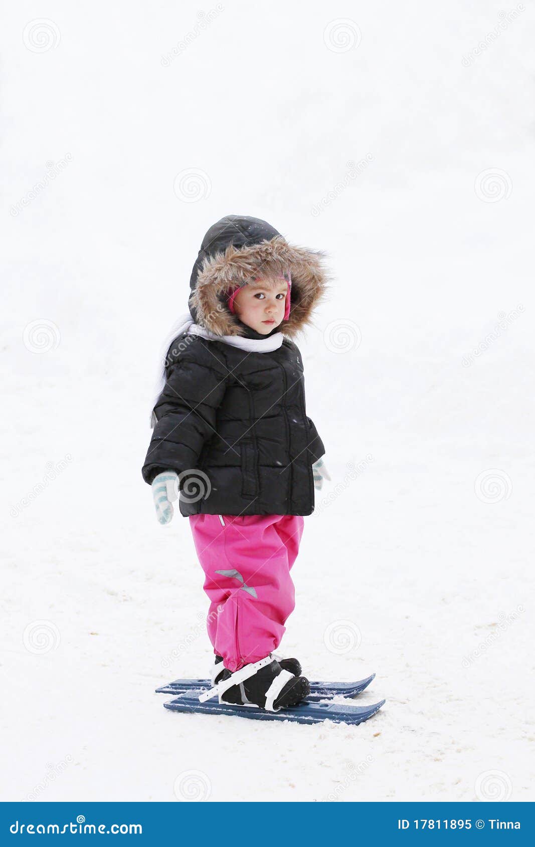 Little girl on skis stock image. Image of sport, skis 17811895
